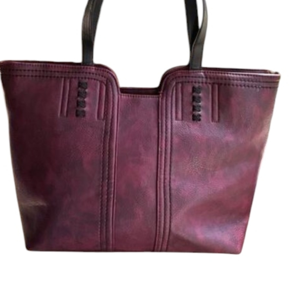 Montana West Rare Dalihla Red Leather Tote Hobo Satchel Bag